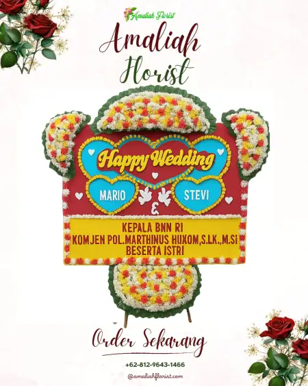 Papan Bunga Pernikahan Buay Sandang Aji